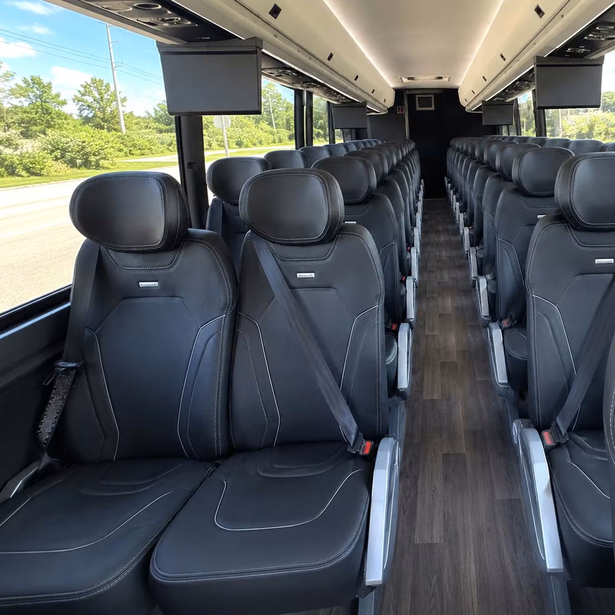midland charter bus rental interior
